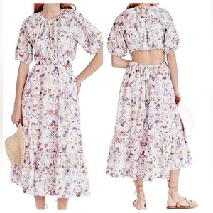 J.CREW Side-cutout cotton poplin dress in meadow floral - 8